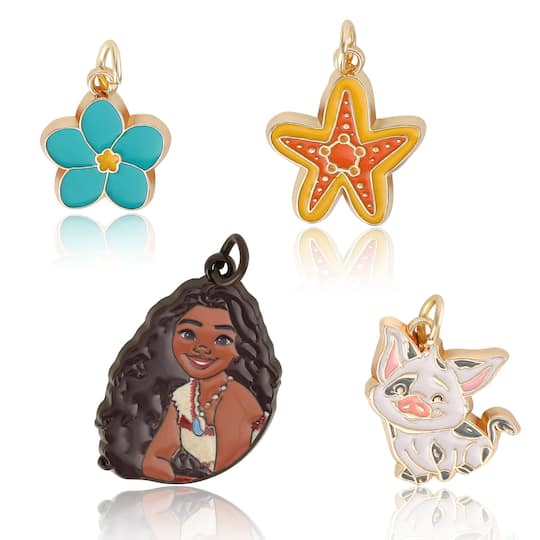 Disney® Moana 4-Piece Enamel Charm Set Michaels - Main Image